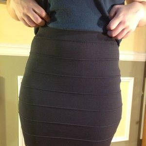 Dark gray pencil skirt